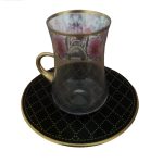 Dervish Capitone Siyah Çay Takımı