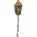 Eskitme Büyük Metal Lambader Fener