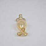 Şeker Görünümlü Sarı Üfleme Cam 11cm