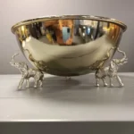 GÜMÜŞ ALTI FİL DÖKÜMLÜ SAKSI