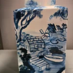 BLUE MANZARA DESEN KÜP 40 CM