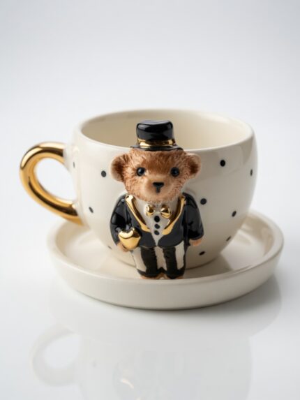 Teddy Bear Seramik Kahve Fincanı