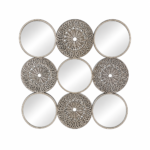 KreaMaison Silver Dekoratif Duvar Aynası 9'lu Set