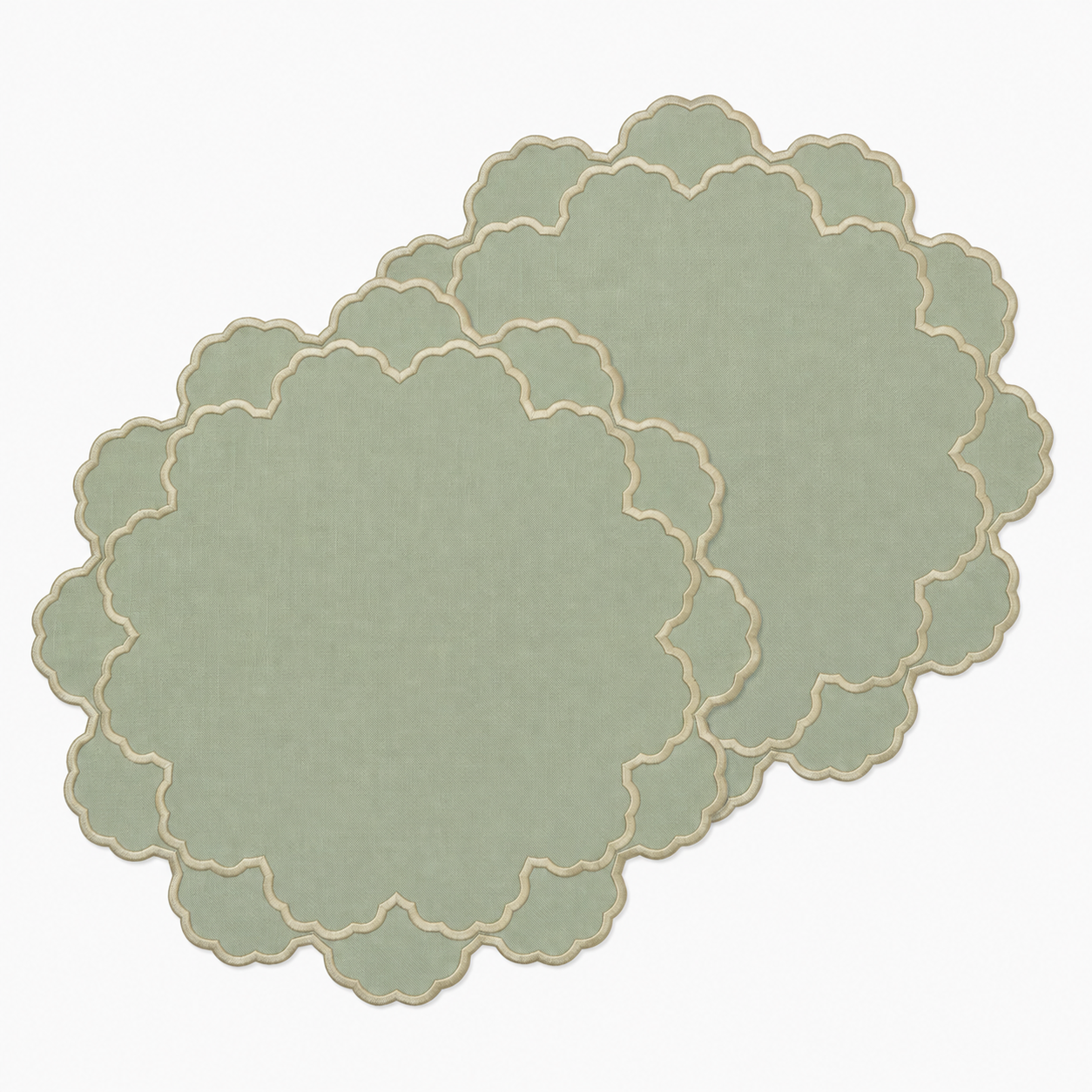 amerikan servis8 Éclosion Placemat Sage (2'li Set) - Görsel 1